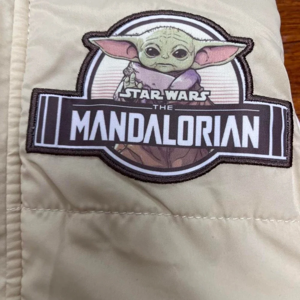 Star Wars The Mandalorian Grogu Hooded Vest with green ears kids size 5